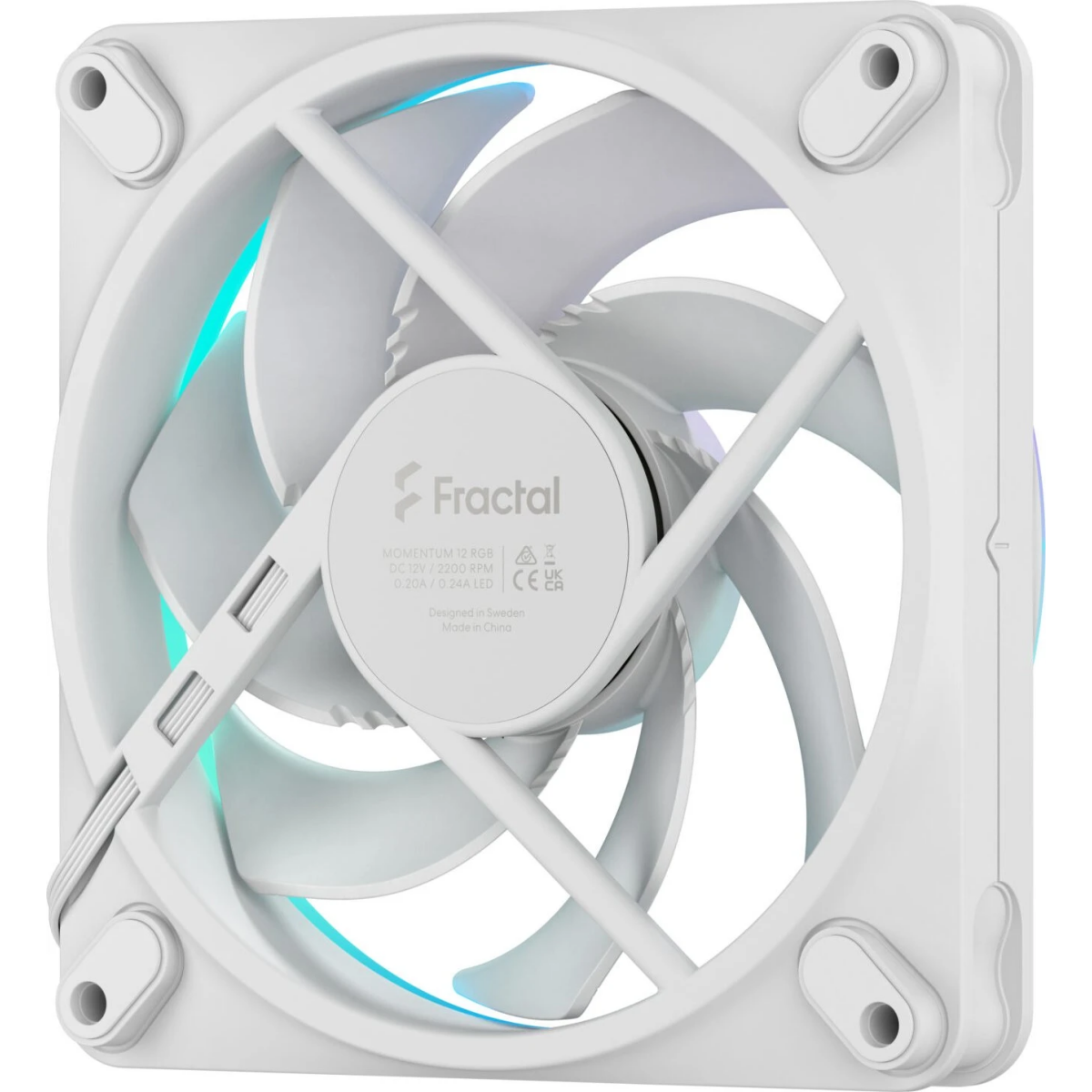 Ventilateur pour boîtier Fractal Design Momentum 12 RGB White - FD-F-MR1-1202 - photo 3