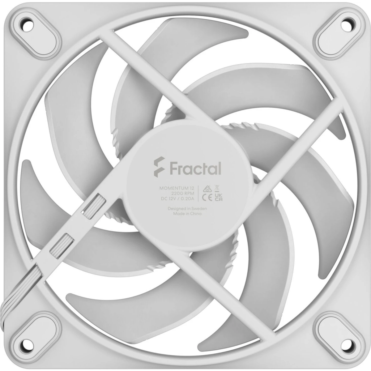 Gehäuselüfter Fractal Design Momentum 12 White - FD-F-MO1-1202 - Foto 2