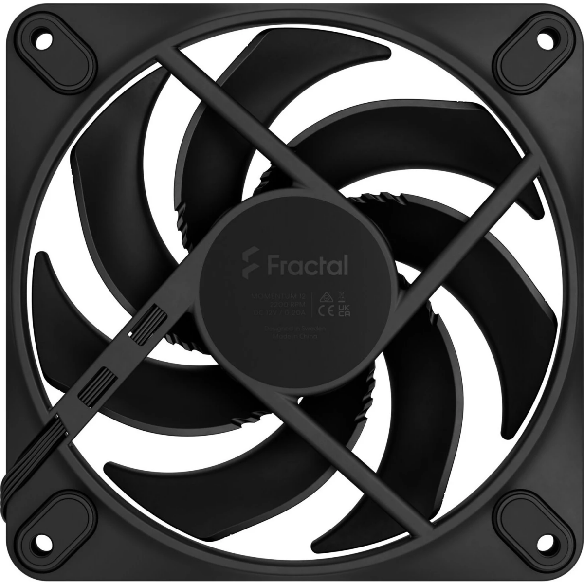 Gehäuselüfter Fractal Design Momentum 12 Black - FD-F-MO1-1201 - Foto 4