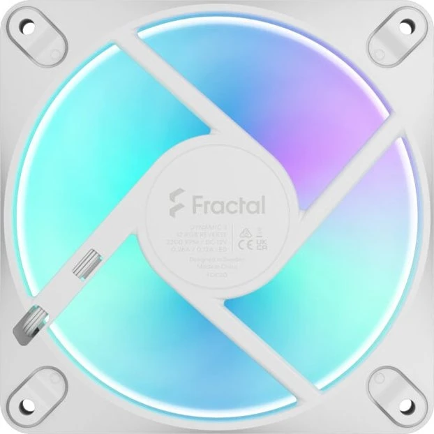 Gehäuselüfter Fractal Design Dynamic 3 – 12 Reverse RGB White - FD-F-DR3-1205 - Foto 3