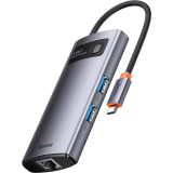 Dockingstation Baseus Metal Gleam Series 4-in-1 Type-C Grey (WKWG070113)