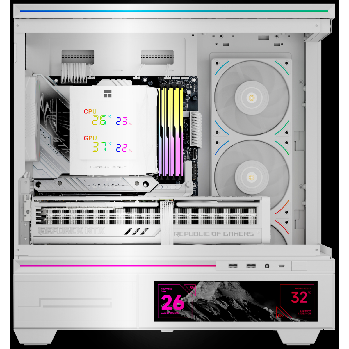 Kühler Thermalright Royal Knight 120 Digital White - RK120DW - Foto 2