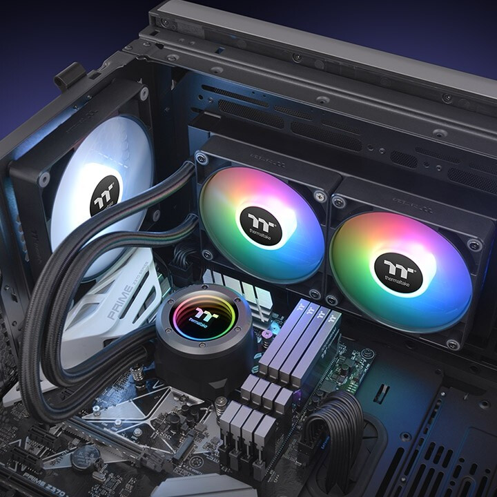 Kühlsystem für Flüssigkeitskühlung Thermaltake TH240 V2 ARGB Sync Black - CL-W361-PL12SW-A - Foto 5
