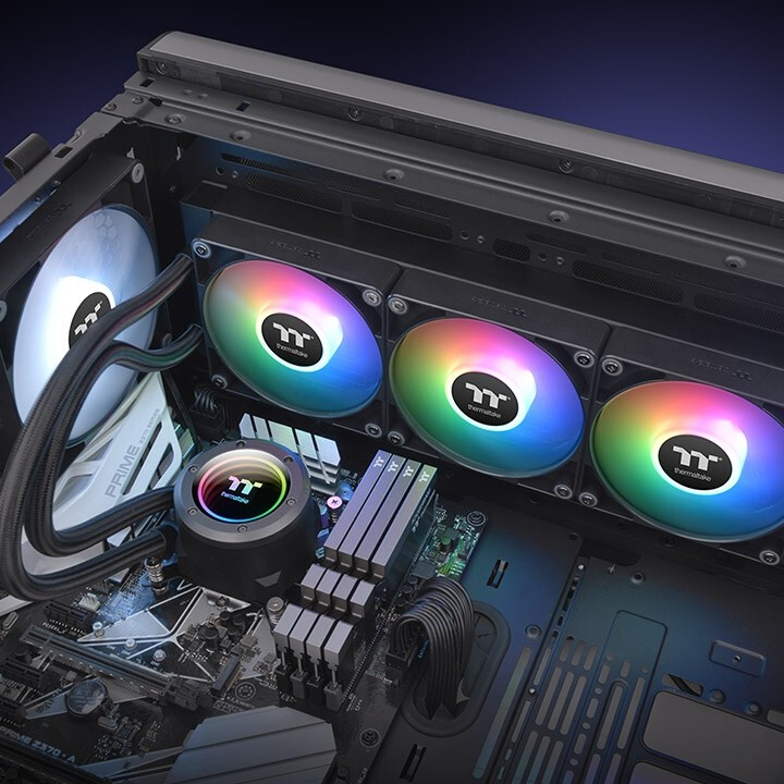Kühlsystem mit Flüssigkeitskühlung Thermaltake TH360 V2 ARGB Sync Black - CL-W362-PL12SW-A - Foto 6
