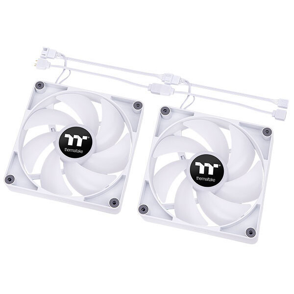Gehäuselüfter Thermaltake CT120 ARGB Sync Fan White (2-Fan Pack) - CL-F153-PL12SW-A - Foto 3