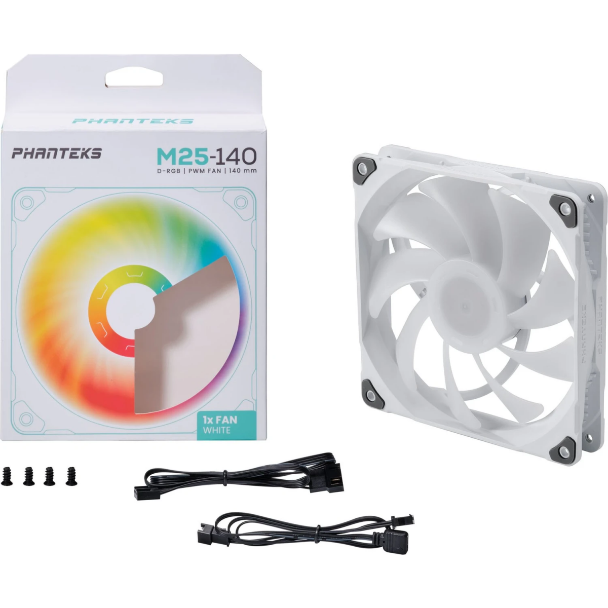 Gehäuselüfter Phanteks M25-140 D-RGB White - PH-F140M25_DRGB_PWM_WT01 - Foto 10
