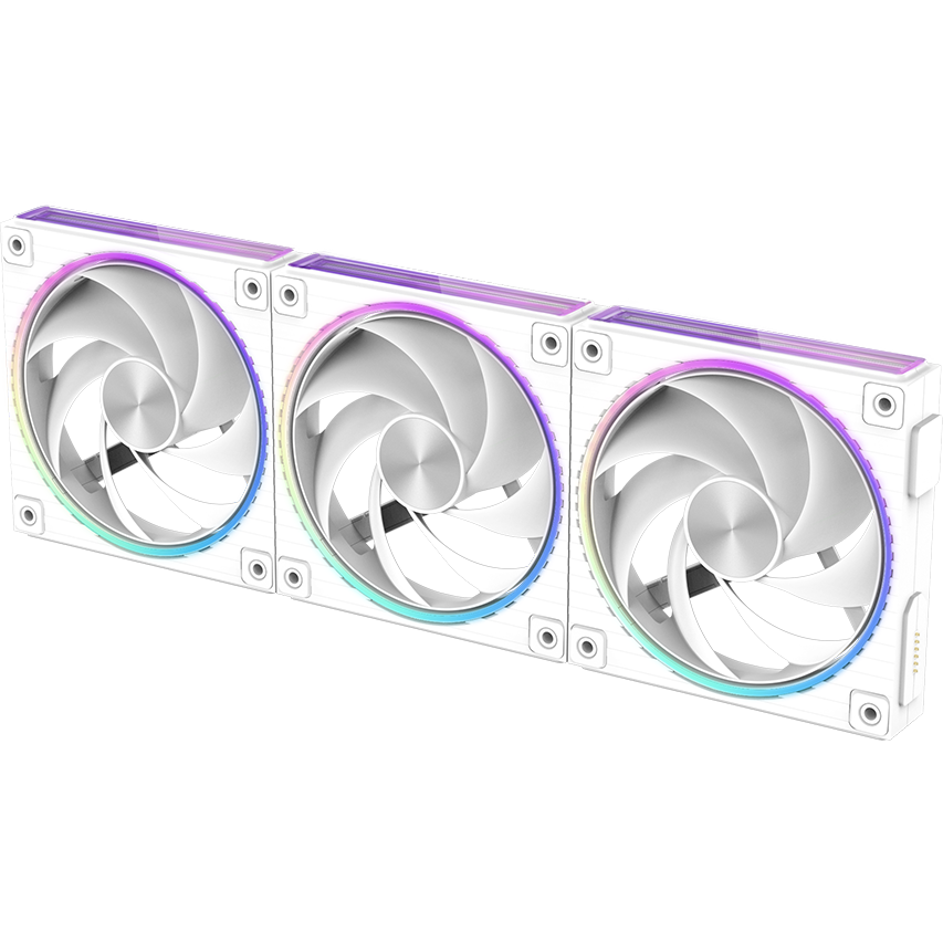 Gehäuselüfter Zalman ZM-DF120 A3 Weiß (3 Stück) - ZM-DF120 A3 WHITE - Foto 3