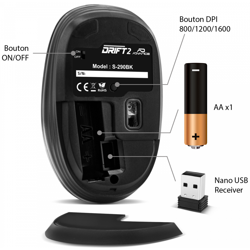 Souris Advance DRIFT2 Black - S-290BK - photo 4