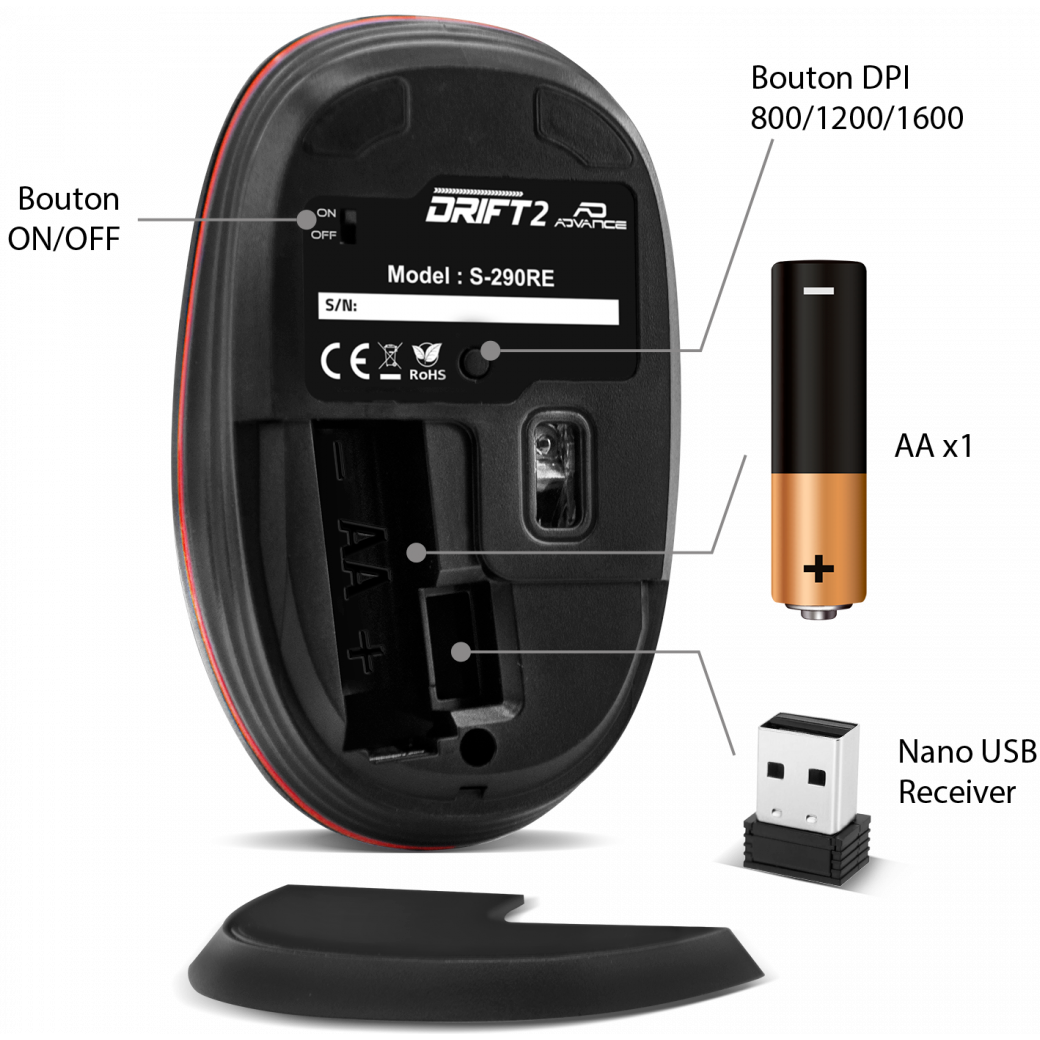 Souris Advance DRIFT2 Red - S-290RE - photo 4