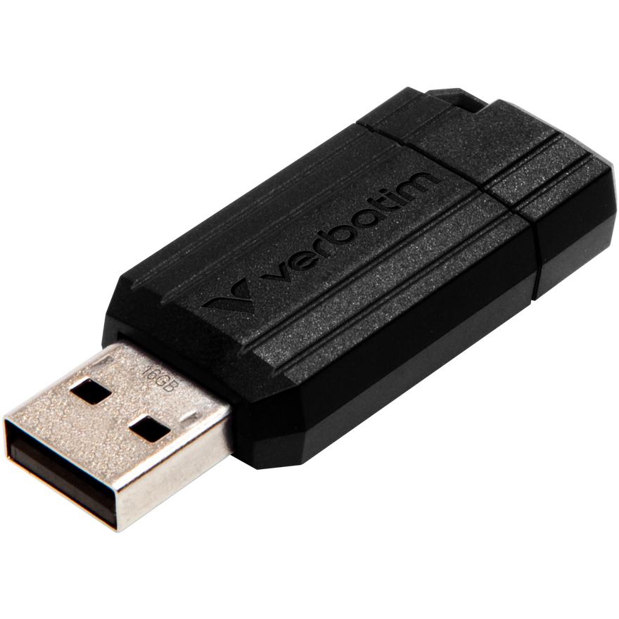 USB Flash накопитель 32GB Verbatim PinStripe Black (49064)