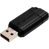USB Flash накопитель 64GB Verbatim PinStripe Black (49065)
