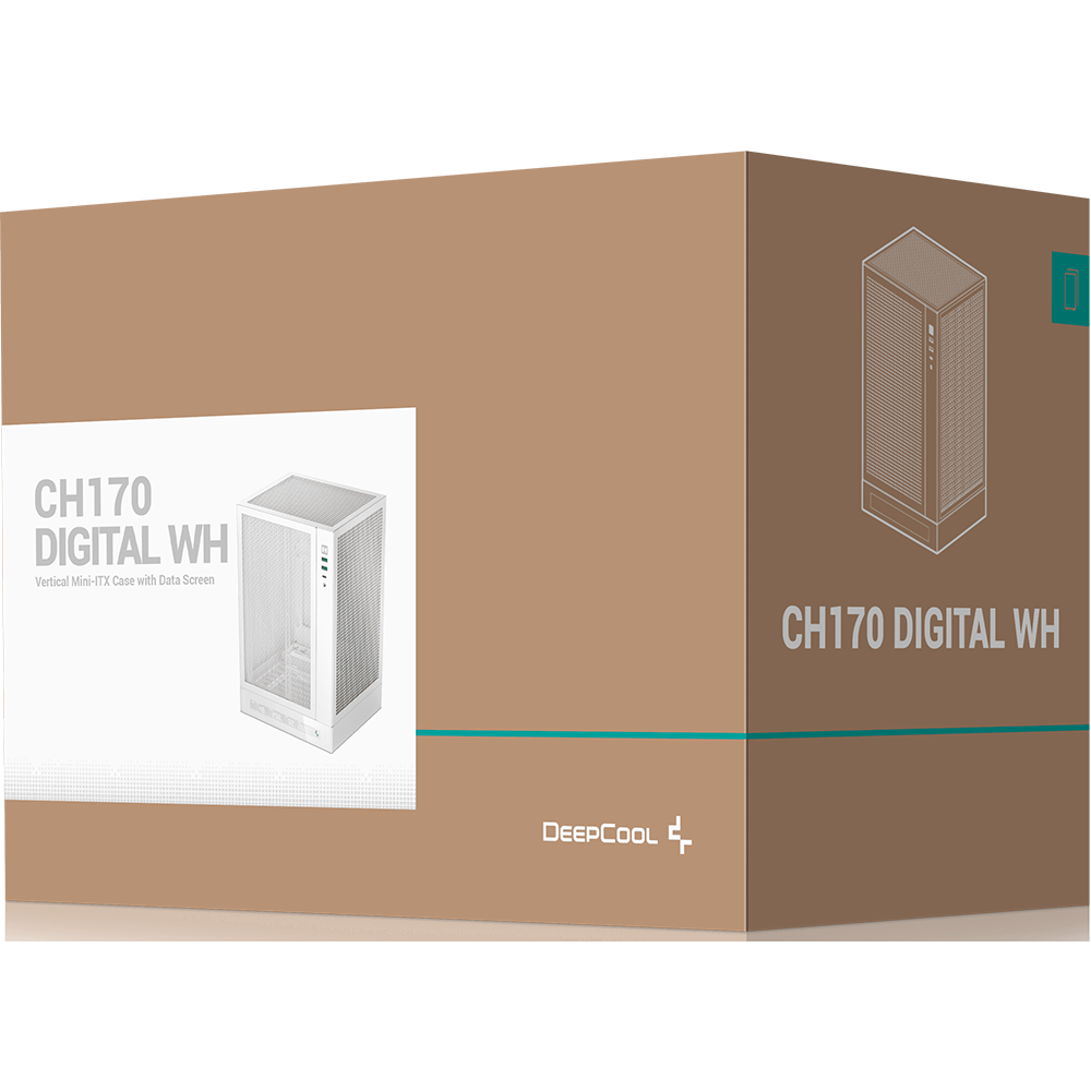 Корпус DeepCool CH170 DIGITAL White - R-CH170-WHNPI0D-G-1 - photo 12