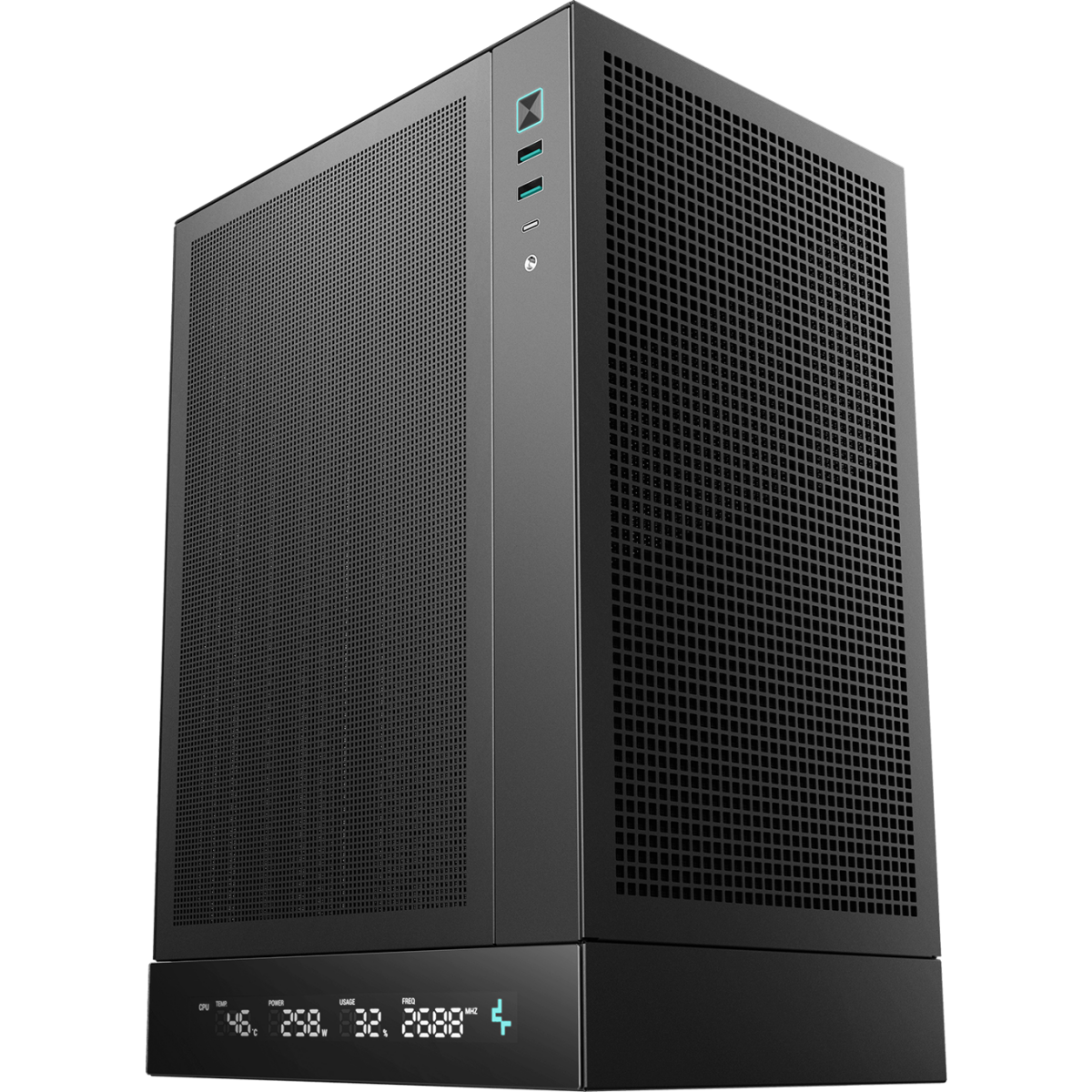 Корпус DeepCool CH170 DIGITAL Black - R-CH170-BKNPI0D-G-1 - photo 2