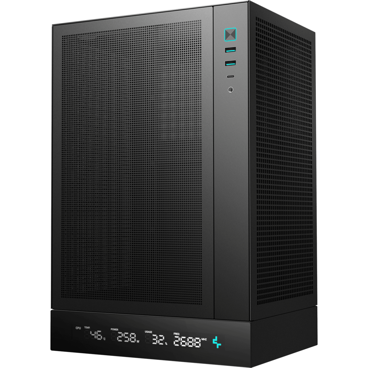 Корпус DeepCool CH170 DIGITAL Black - R-CH170-BKNPI0D-G-1 - photo 3