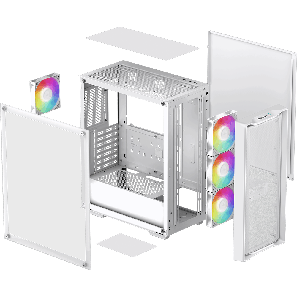 Gehäuse DeepCool CC560 MESH V2 White - R-CC560-WHAMA4-G-2 - Foto 9