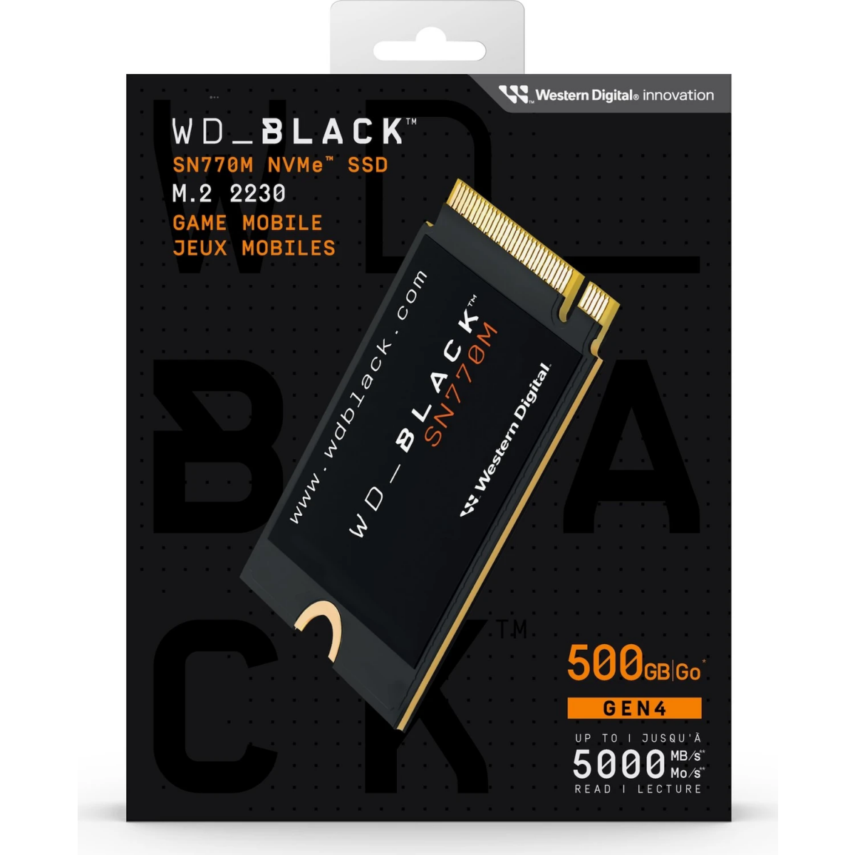 Disque SSD 500GB WD Black SN770M (WDS500G3X0G) - WDS500G3X0G-00CHY0 - photo 5