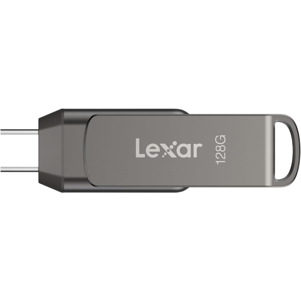 USB Flash накопитель 128GB Lexar JumpDrive Dual D400 Grey - LJDD400128G-BNQNG - Foto 2
