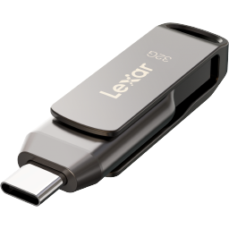 USB Flash накопитель 32GB Lexar JumpDrive Dual D400 Grey - LJDD400032G-BNQNG - Foto 2