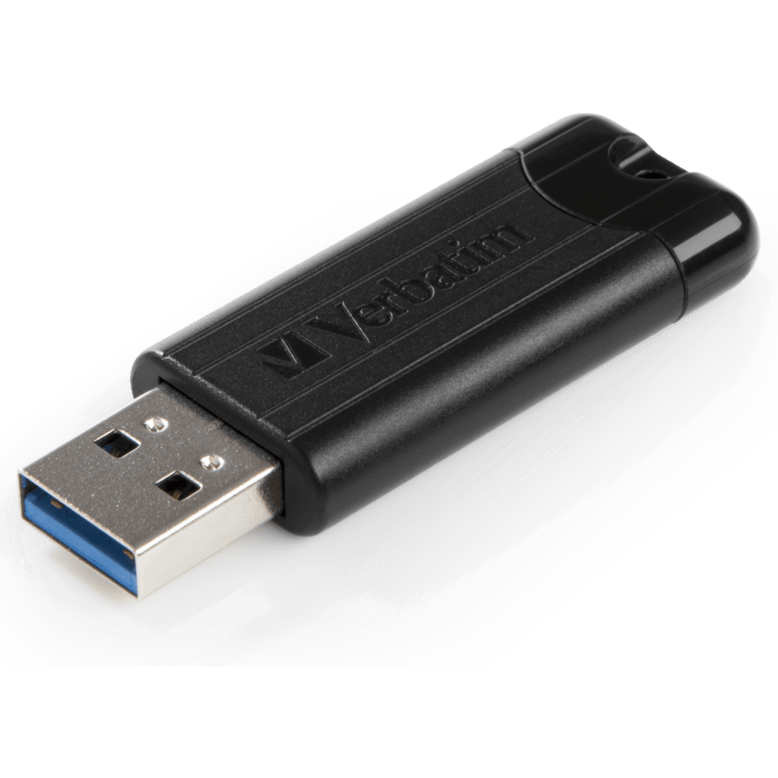 USB Flash накопитель 128GB Verbatim PinStripe Black (49319)