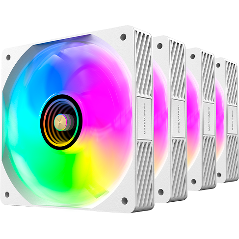 Вентилятор для корпуса Mars Gaming MF-Si4kit White (4-Fan Pack) - MFSI4KITW - Foto 2