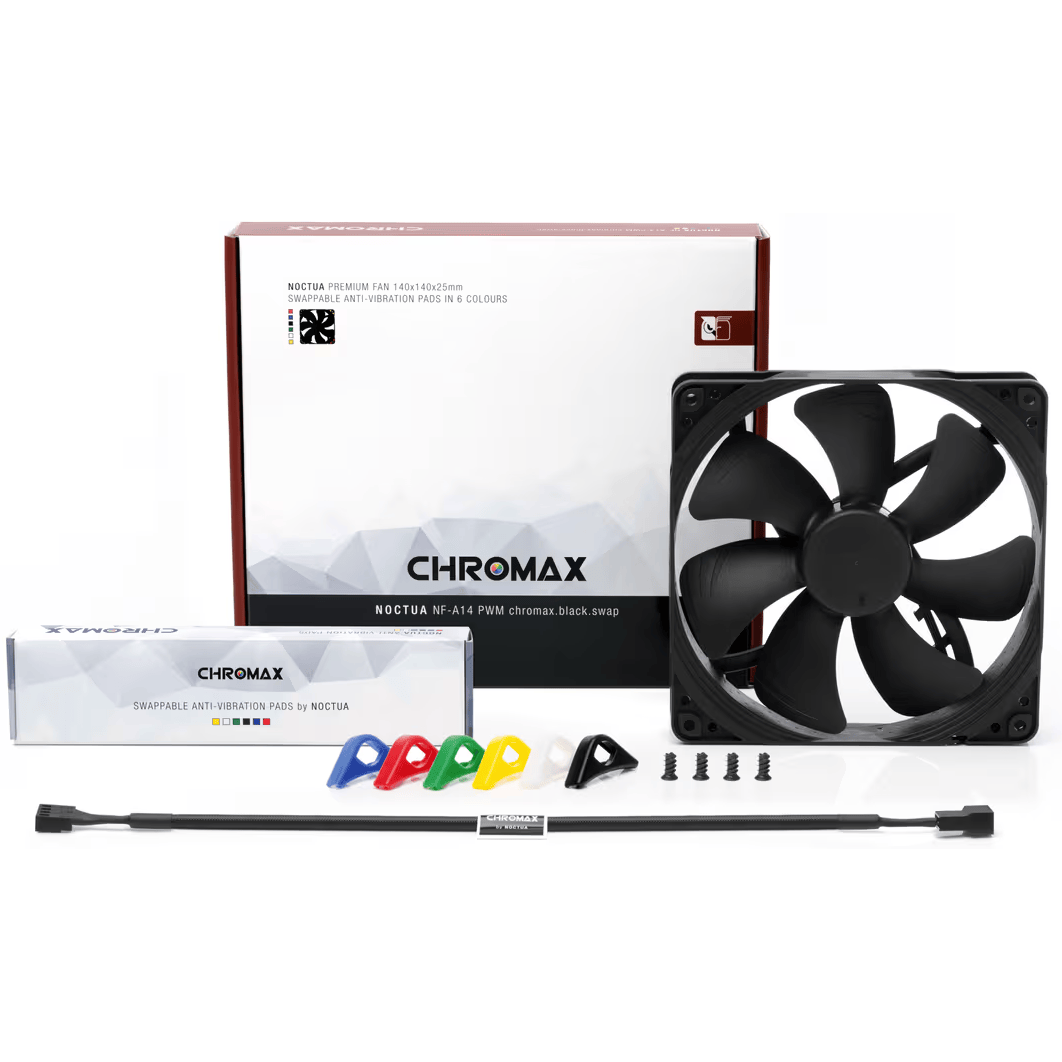 Вентилятор для корпуса Noctua NF-A14 PWM chromax.black.swap - NF-A14 PWM CH.BK.S - Foto 2