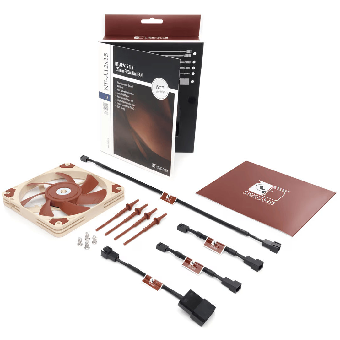 Вентилятор для корпуса Noctua NF-A12x15 FLX - NF-A12X15-FLX - Foto 2
