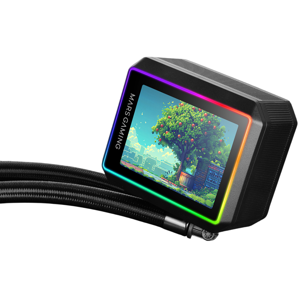 Система жидкостного охлаждения Mars Gaming ML-Vision II 240 Black - MLVISIONII240 - Foto 2