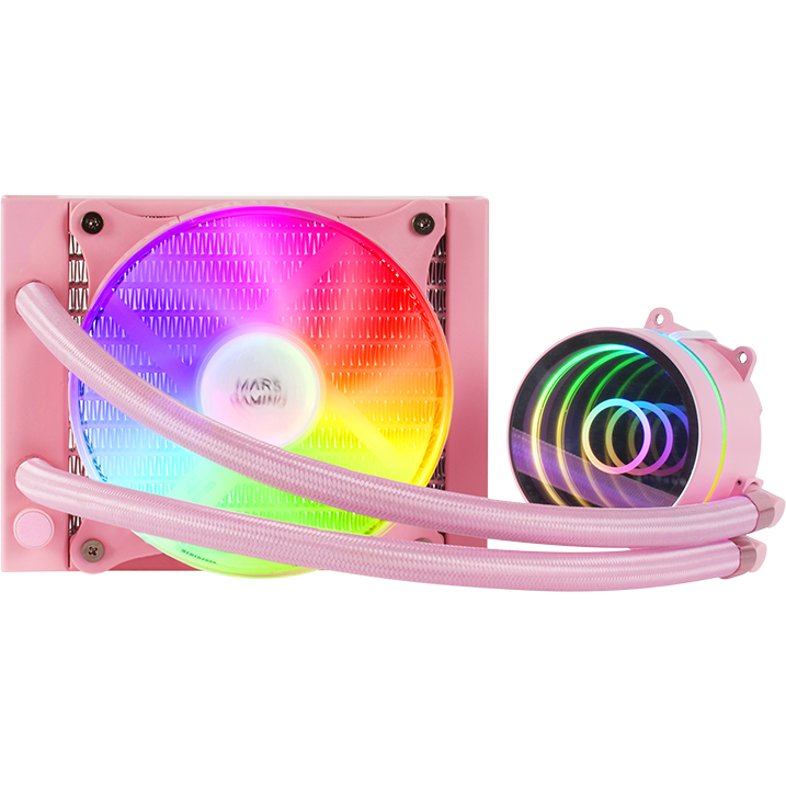 Система жидкостного охлаждения Mars Gaming ML-One120 Rose - MLONE120P - Foto 2