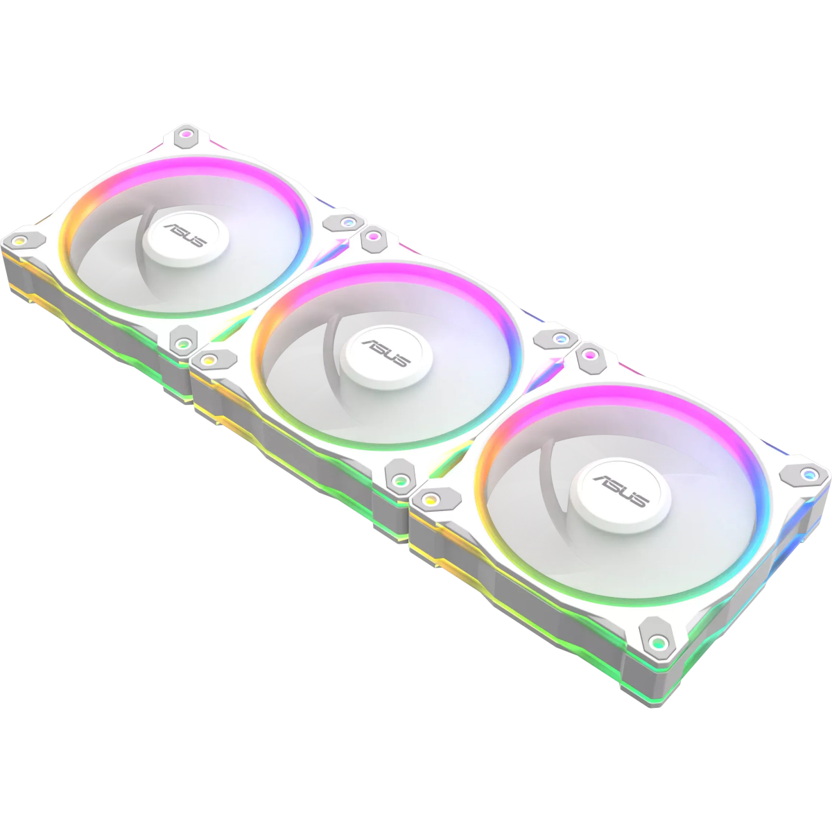 Вентилятор для корпуса ASUS Prime MR120 ARGB White (3 pcs) - 90DA00I3-B09020 - Foto 2