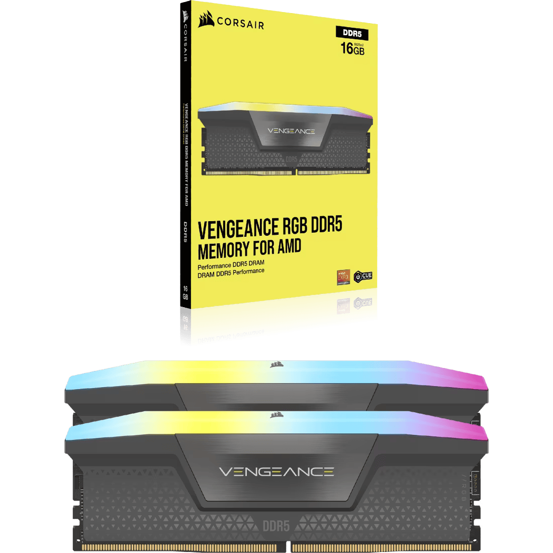 Mémoire vive 16GB DDR5 6000MHz Corsair Vengeance RGB (CMH16GX5M2E6000Z36) (2x8GB KIT) - photo 3