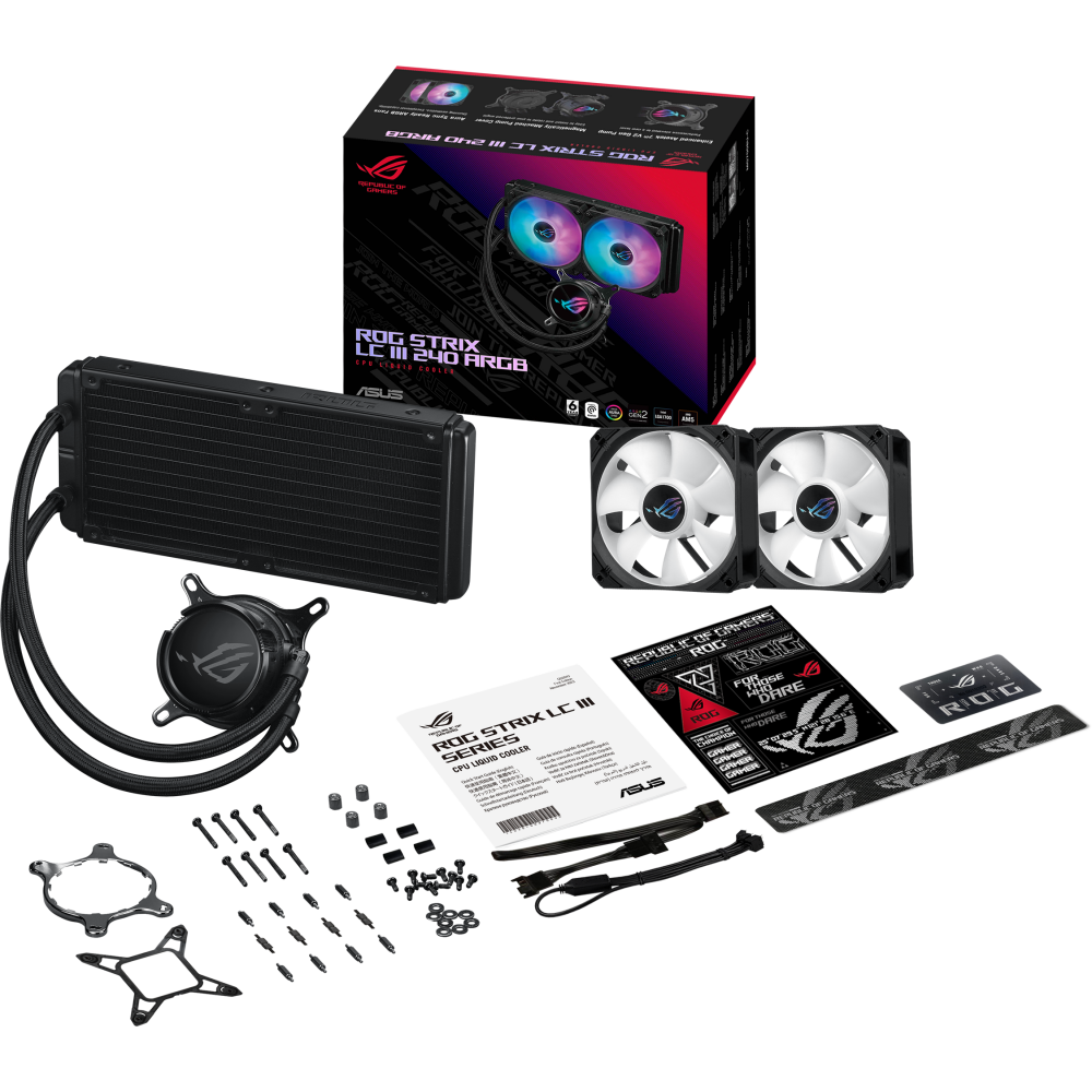 Система жидкостного охлаждения ASUS ROG STRIX LC III 240 ARGB Black - 90RC00S1-M0UAY0 - Foto 8