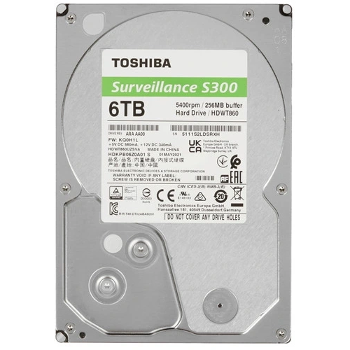 disque dur 6TB SATA-III Toshiba Surveillance S300 (HDWT860UZSVA)