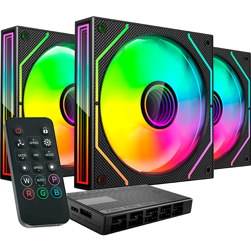 Вентилятор для корпуса Mars Gaming MF-3DProkit Black (3-Fan Pack) - MF3DPROKIT