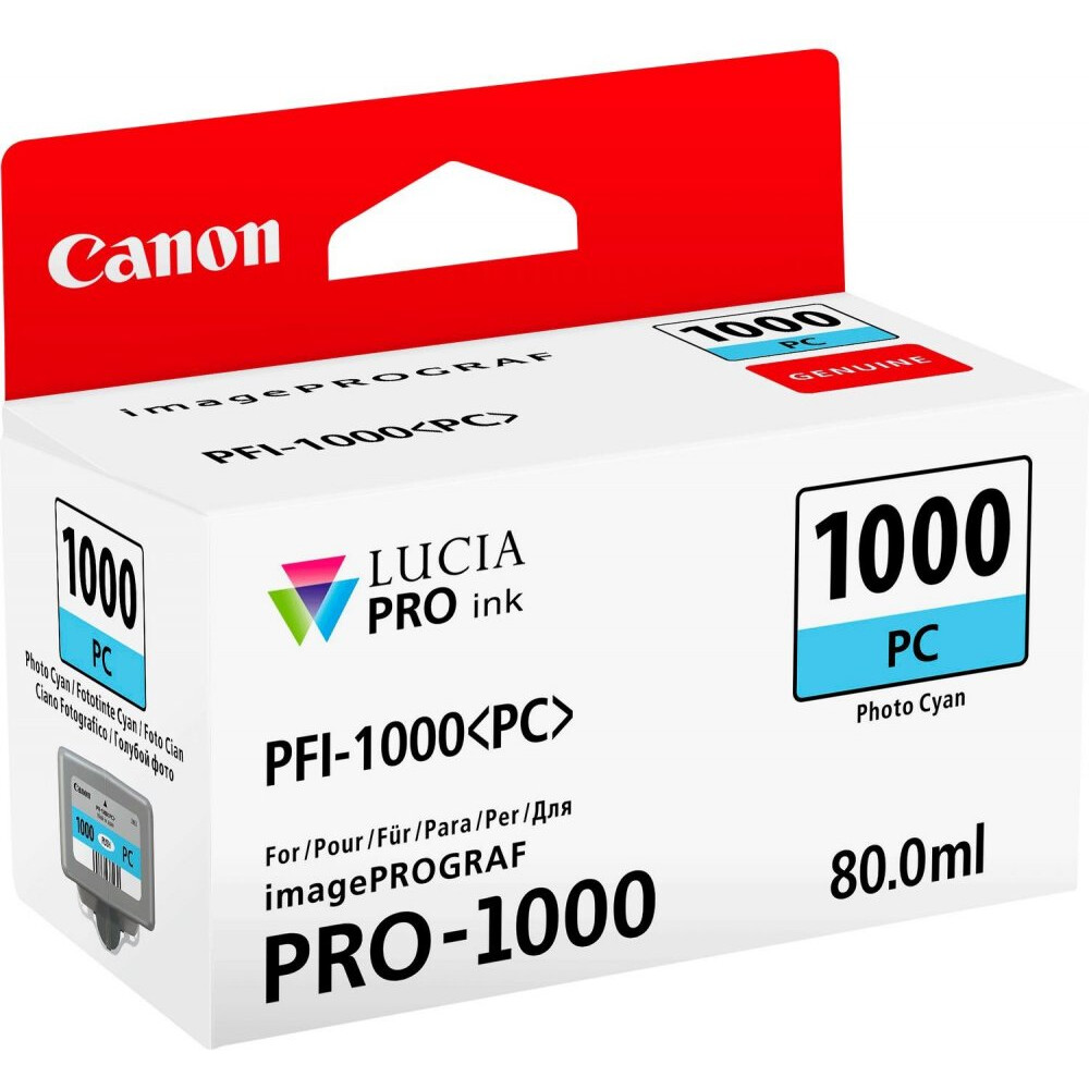 Kassette Canon PFI-1000 Photo Cyan - 0550C001