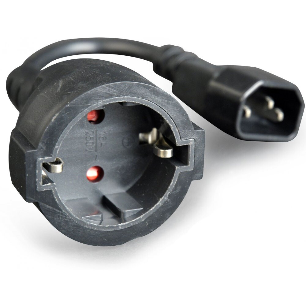 Adaptateur dalimentation Schuko - C14, 0.15м, Gembird PC-SFC14M-01