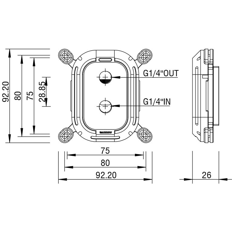 Prozessorkühlblock Barrow LTHO-04N Black (BA3094) - Foto 3