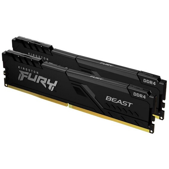 La mémoire vive Kingston Fury Beast Black 32Gb 3200MHz DDR4 CL16 Kit of 2x16GB (KF432C16BBK2/32)