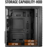 Boîtier AeroCool Streak Black (EN58573/ACCM-PV19012.11)