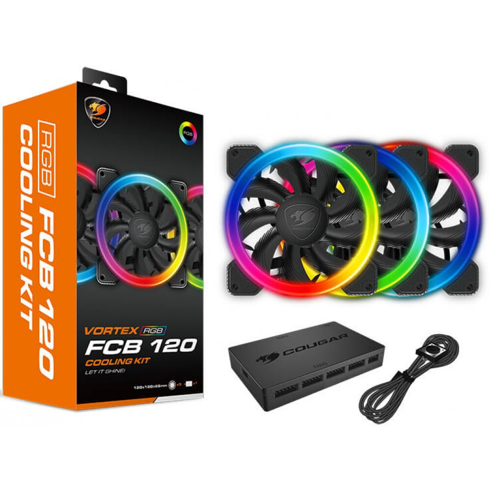 Gehäuselüfter Cougar VORTEX RGB FCB 120 Kit - CF-V12SET-FCBRGB