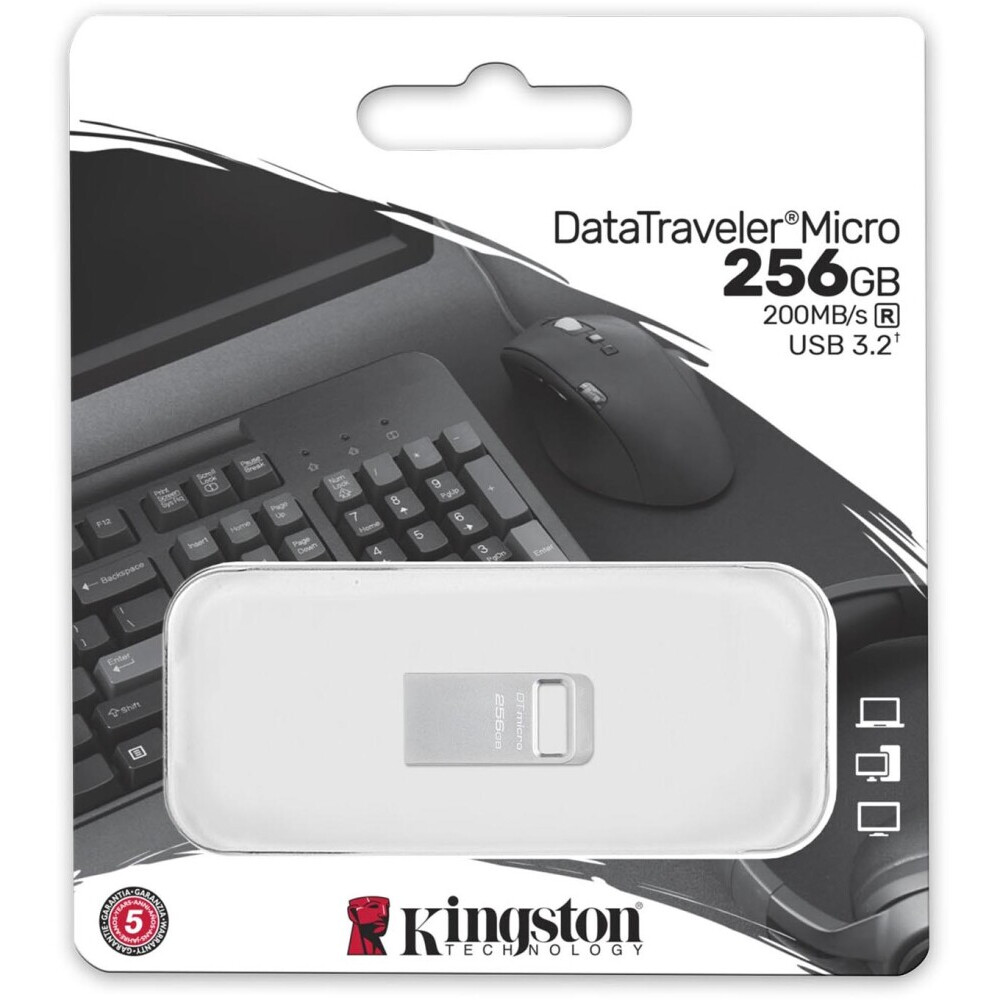 USB zibatmiņa 256Gb Kingston DataTraveler Micro G2 (DTMC3G2/256GB) - foto 3